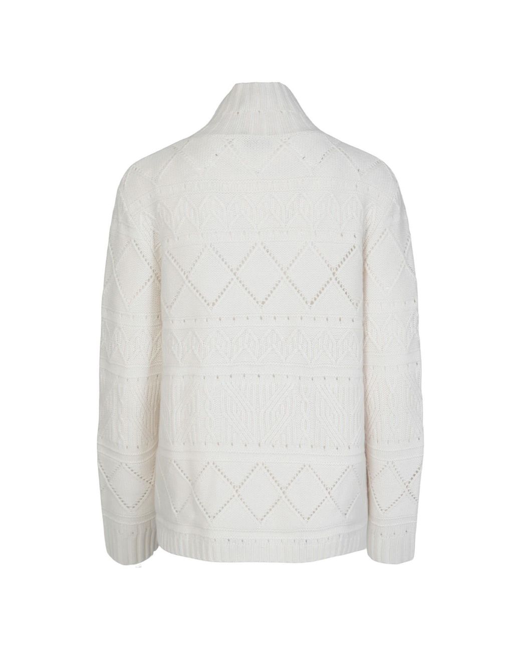 tirillm White Maja Soft Texture Knitted Pullover