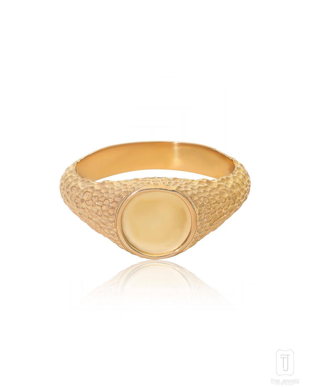 The Jewelz White Textured Signet Ring For for men