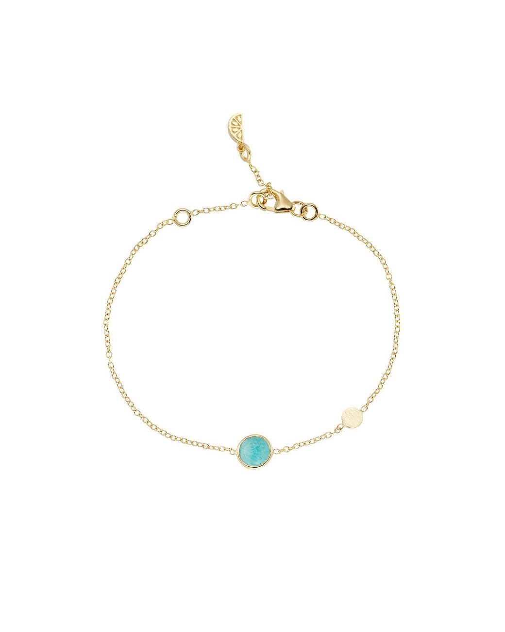 Auree Jewellery Metallic Salina Amazonite & Disc Bracelet