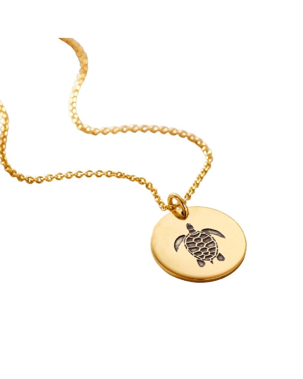 Posh Totty Designs Metallic Plated Turtle Spirit Animal Necklace