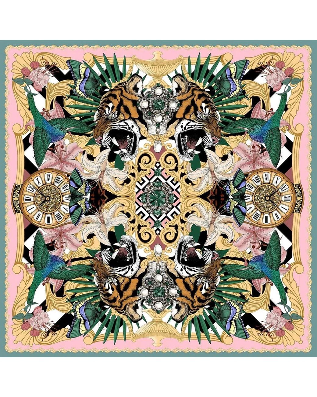 Emily Carter Green The Baroque Tiger Scarf