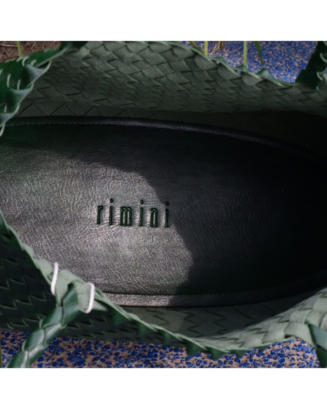Rimini Black Woven Vegan Leather Carry On Bag