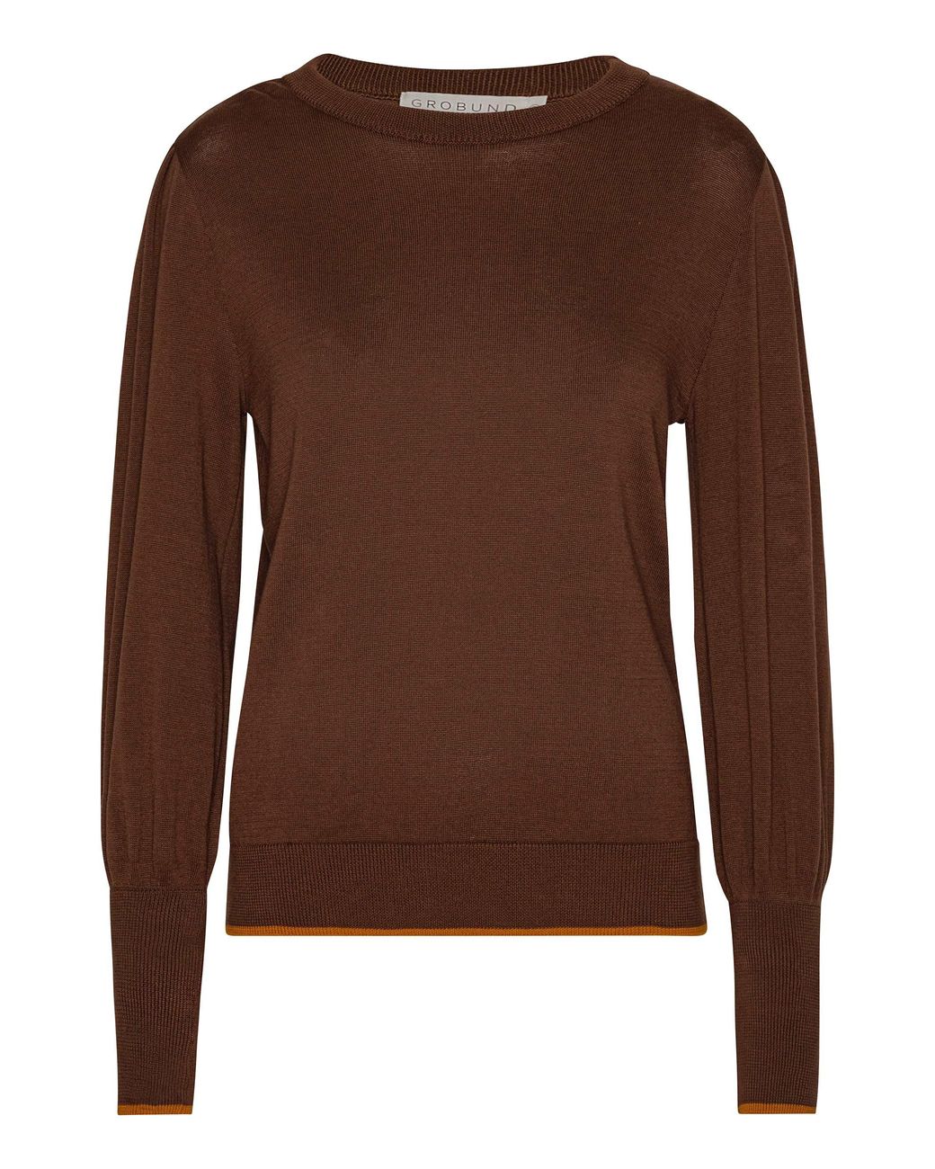 GROBUND Brown Ingeborg Knit Blouse