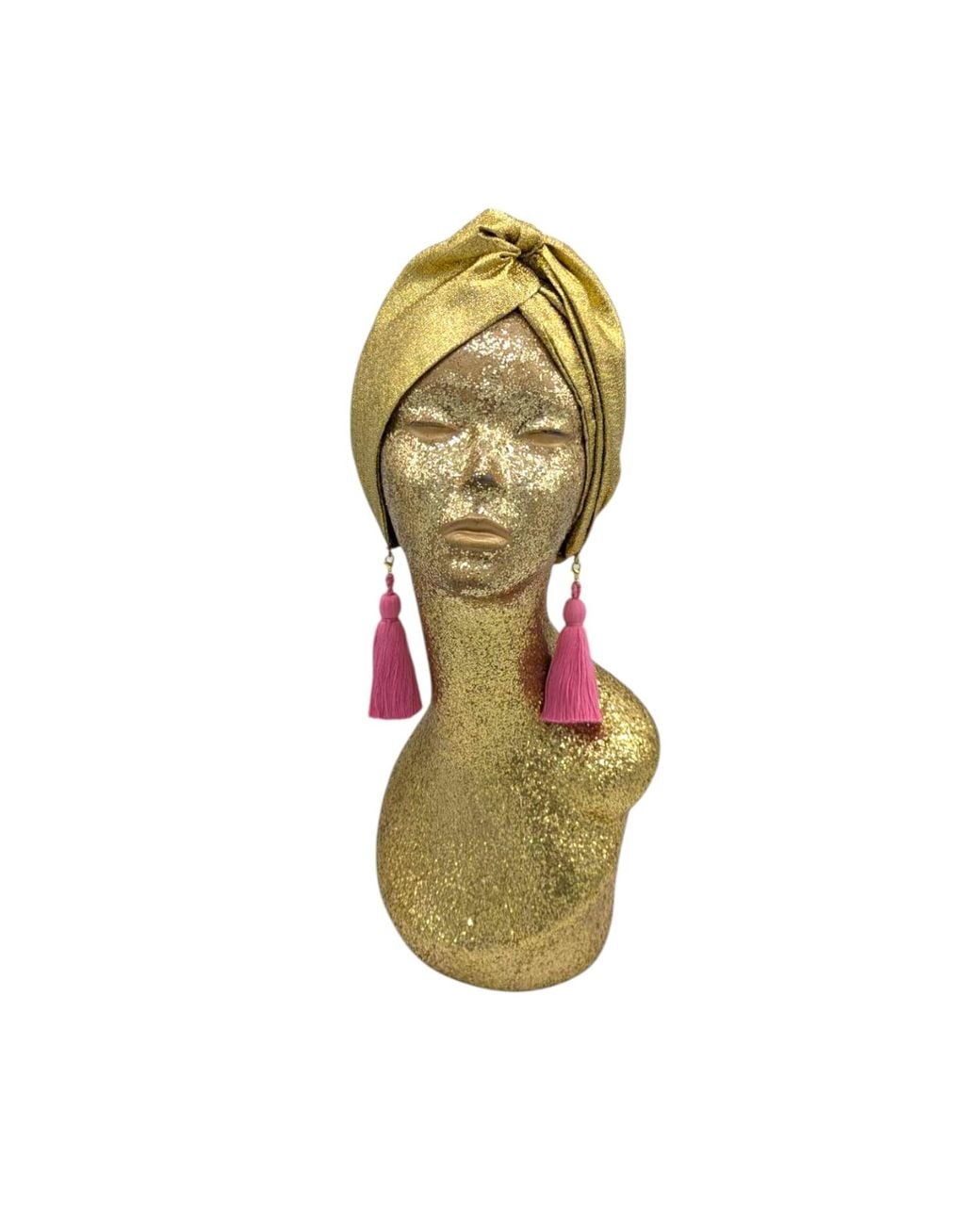 Julia Clancey Yellow Golden Snazzy Tassel Turban Twist