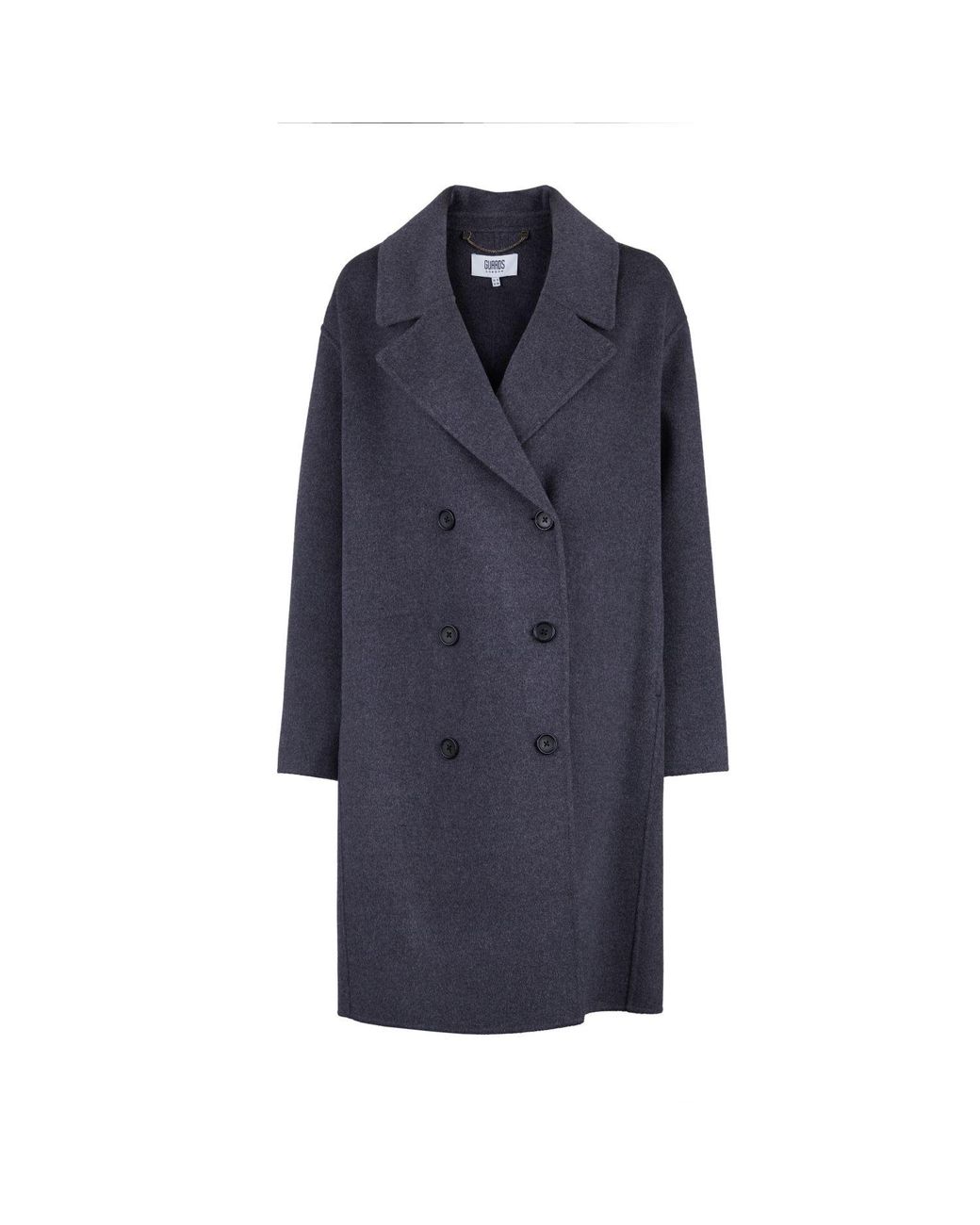 Guards London Blue Flora Wool Cashmere Double Breasted Coat