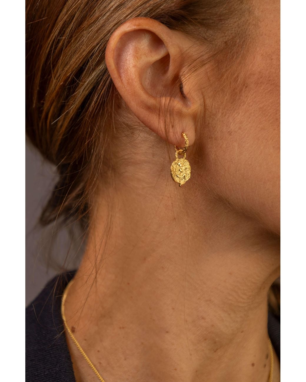 Claire Hill Designs Metallic Know Your Worth Huggie Hoops