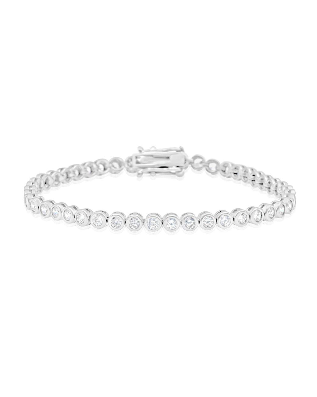 SHYMI Metallic Classic Two Mm Bezel Set Tennis Bracelet