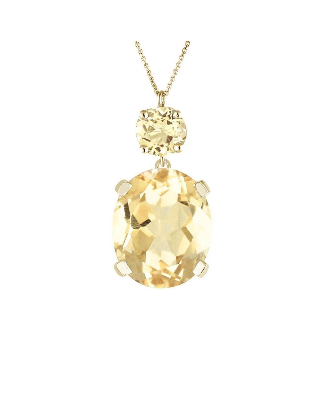 Augustine Jewels Metallic Vermeil Citrine Drop Necklace