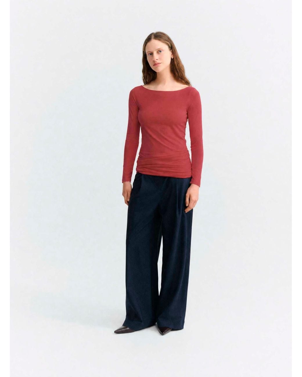 Thinking Mu Red Giulia Top