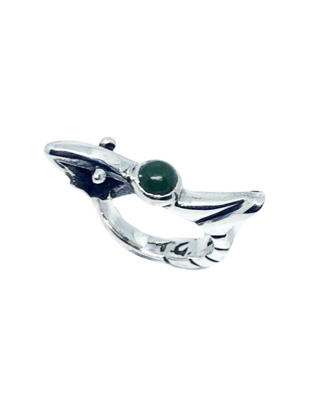 Tg-Jewellery by Tamara Gervasio Blue The Bird Round Jade Cabochon Sterling