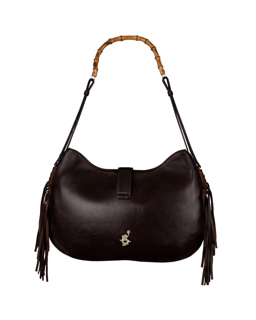 F3Rog by Rana Black Maxi Fringe Gordon Bag