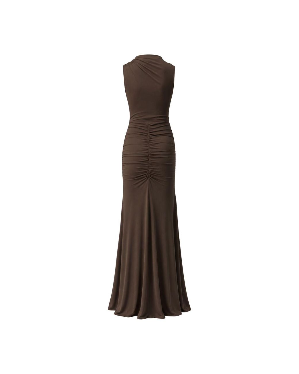 OW Collection Brown Elina Bodycon Maxi Dress