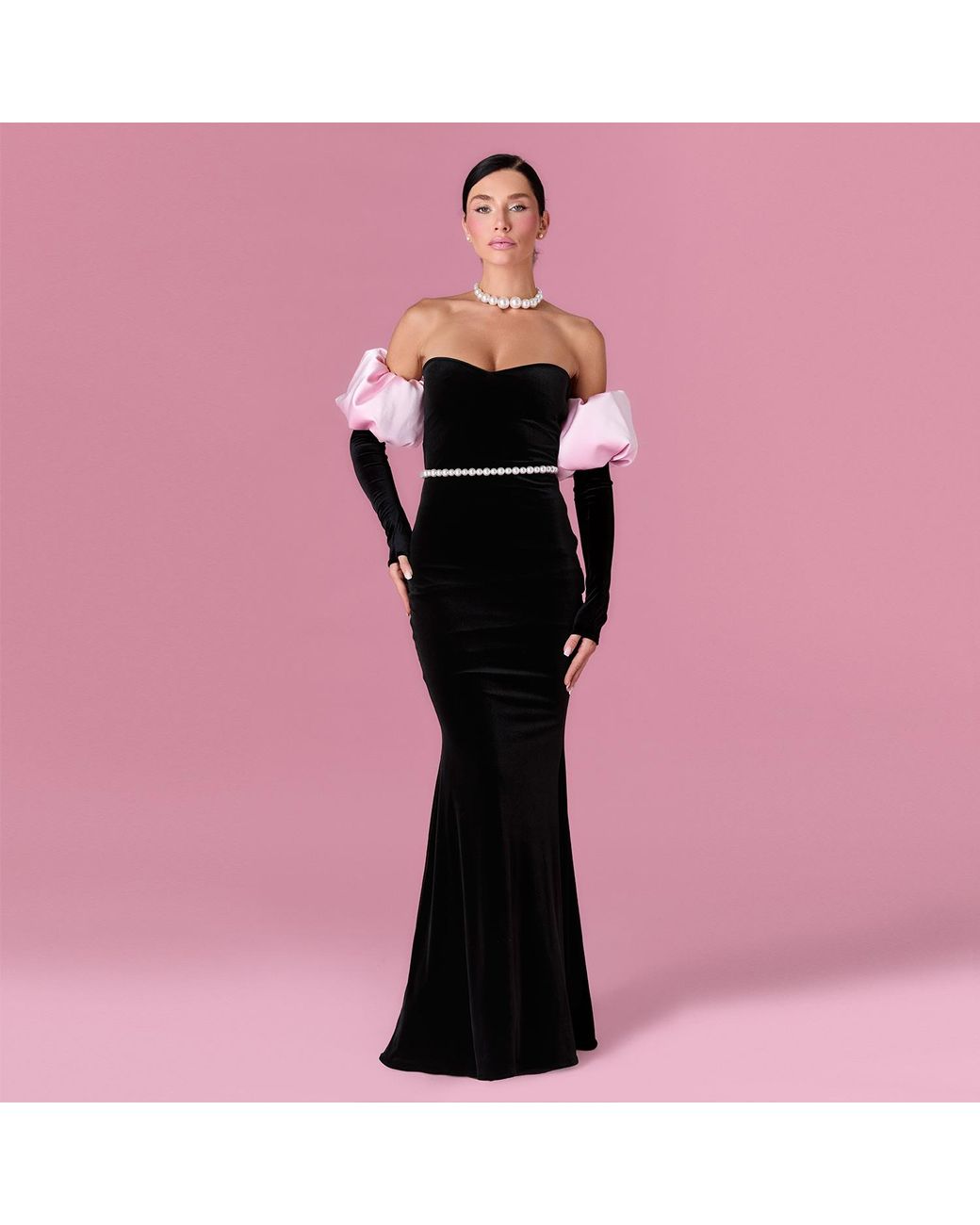Nur Karaata Black Royal Allure Dress