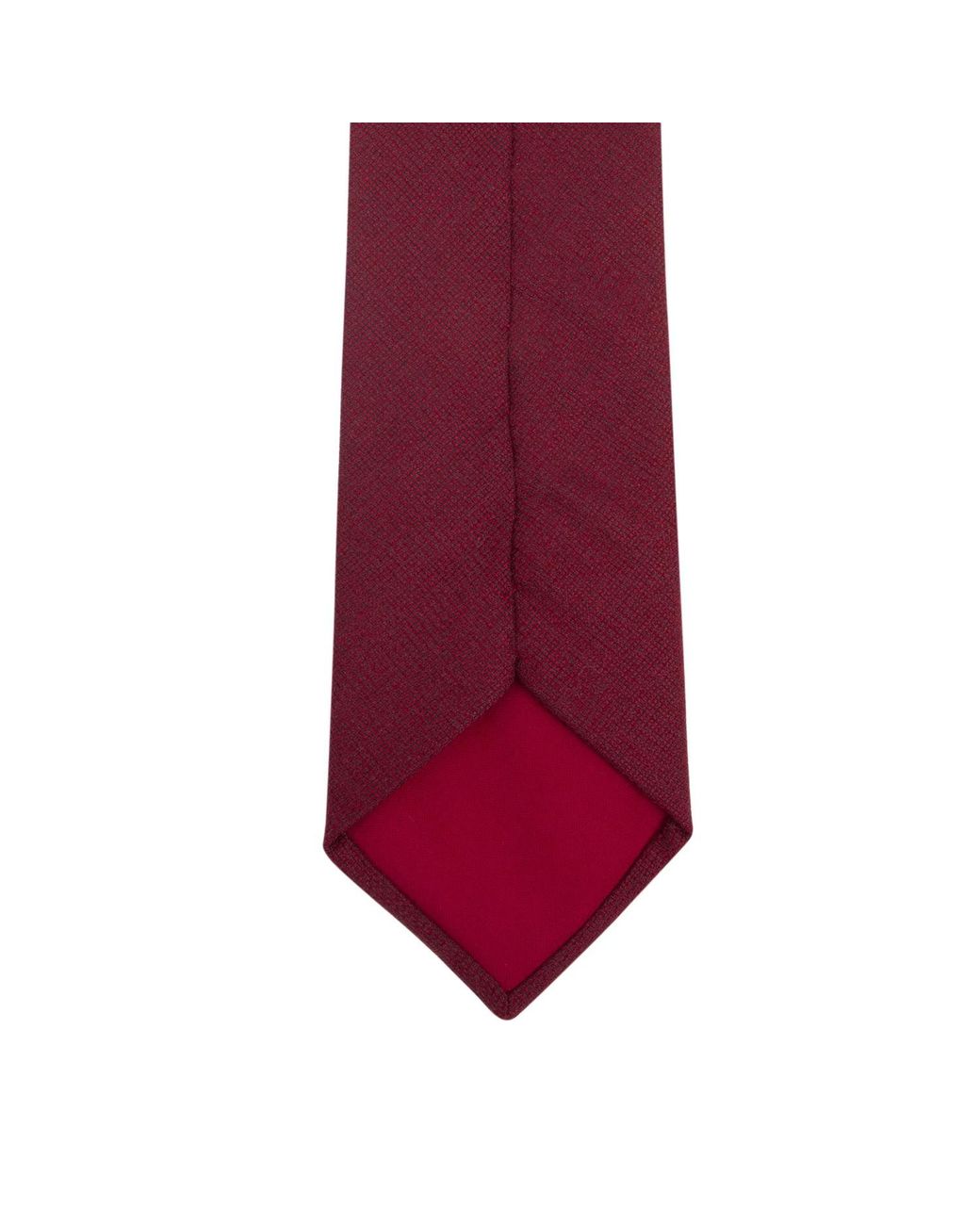 LE COLONEL Red Cabernet Italian Wool Tie for men