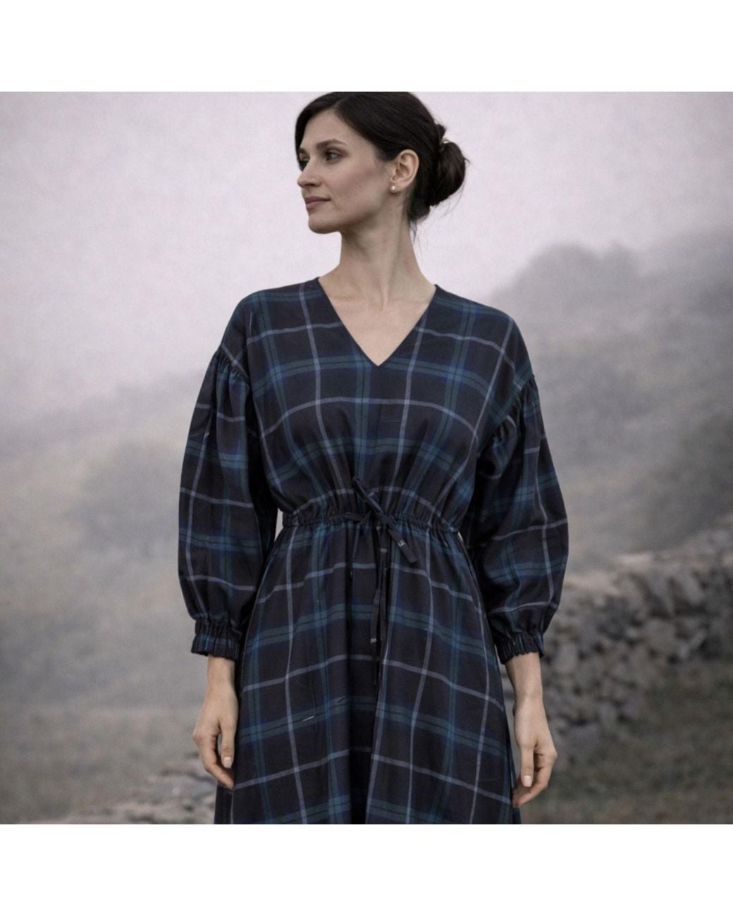 NUMBAT Black Klara Tartan Dres
