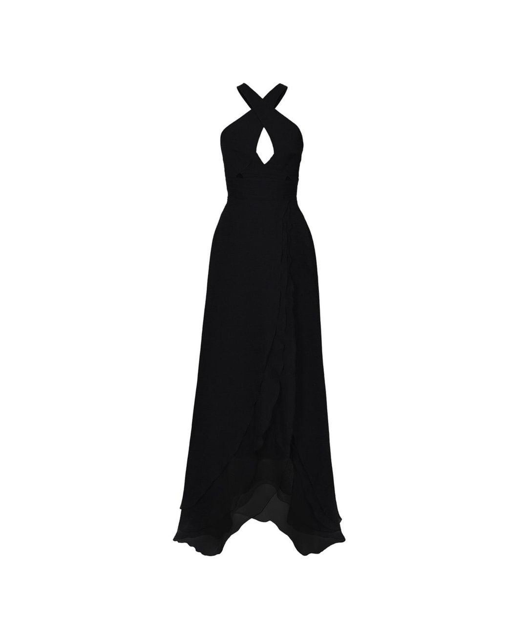 Anse Victorin Black Tiara Silk Dress