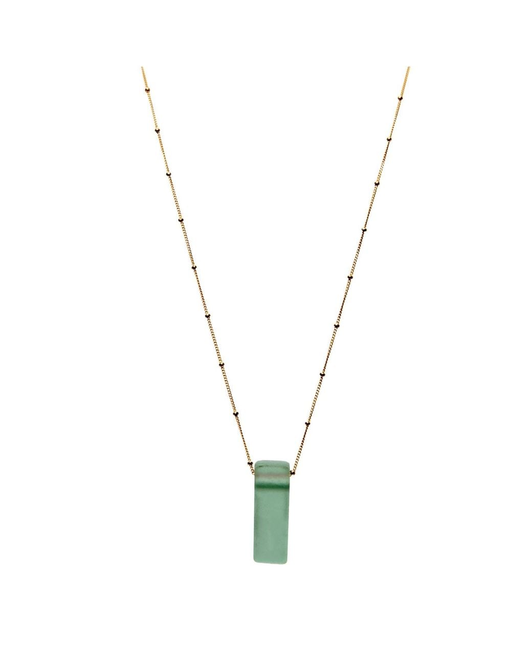Smart Glass Jewelry Metallic Neutrals Recycled Glass Stiletto Necklace Antique Clear