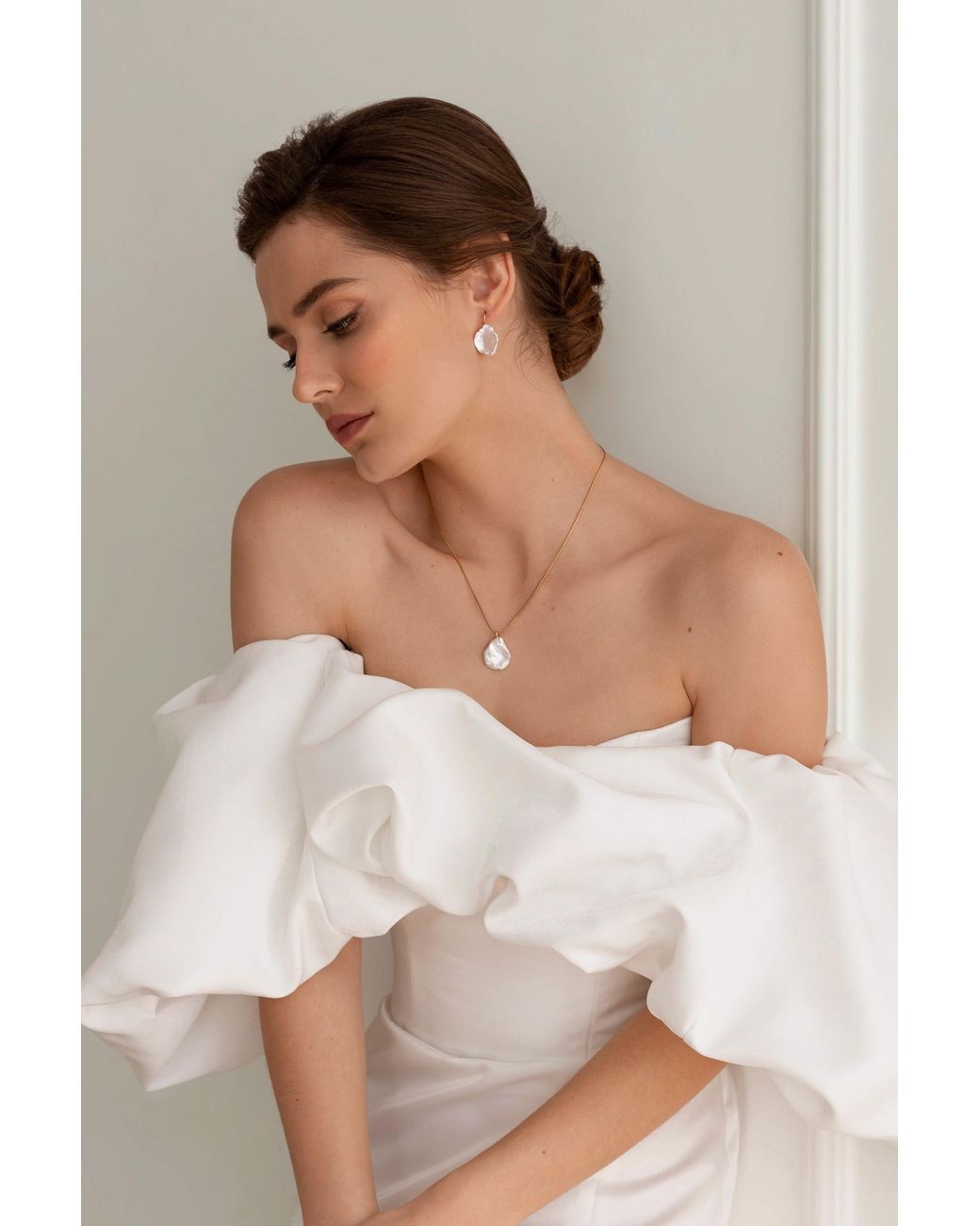 Katy Faye Metallic Iris Pearl Earrings