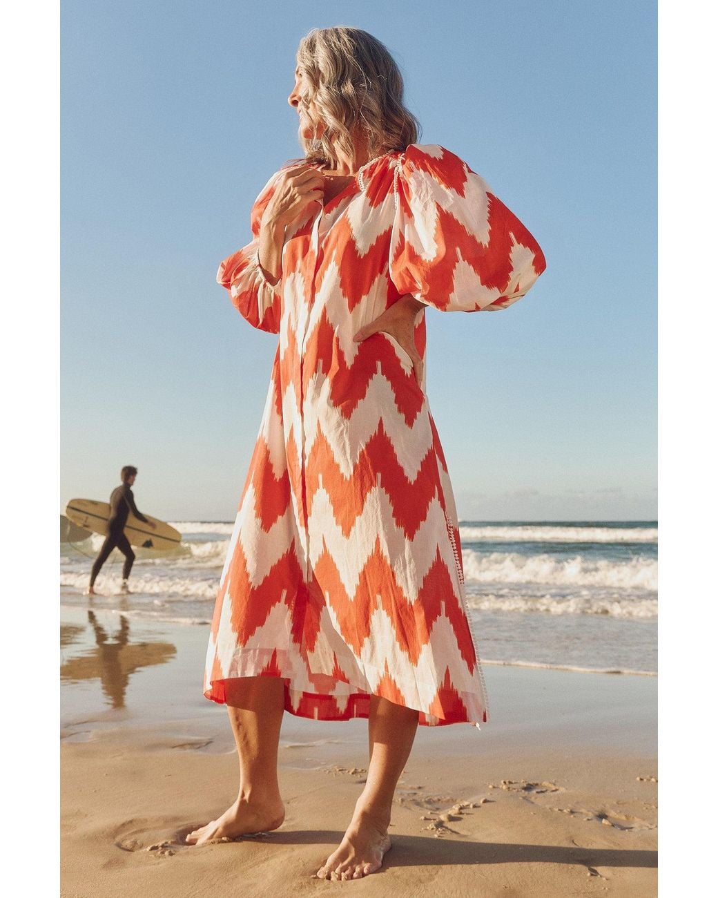 Adrift Clothing Red Mandy Tunic Dress