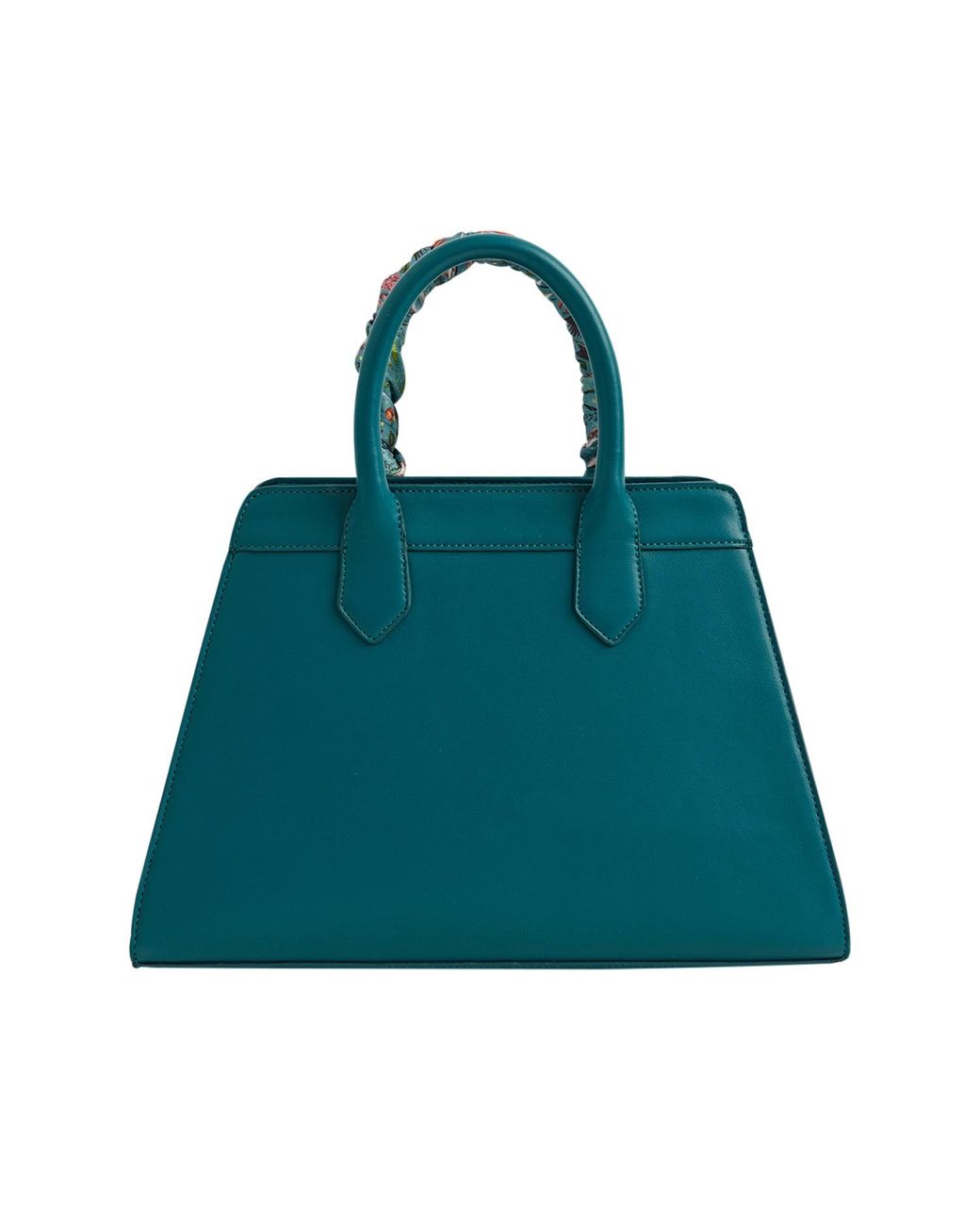 Fable England Blue Printed Vegan Leather Tote Bag