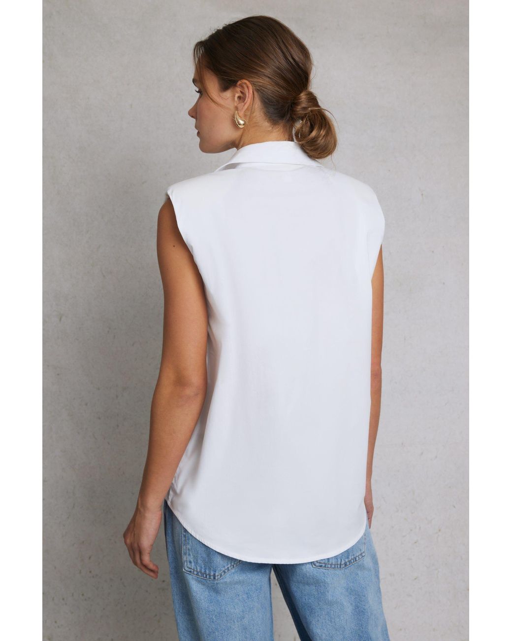Hay Life White Sleeveless Shirt