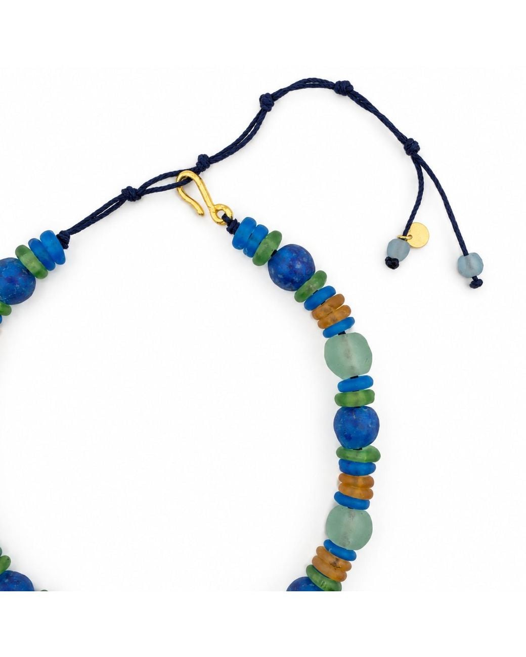 Lalinde Blue Mediterranean Recycled Glass Necklace
