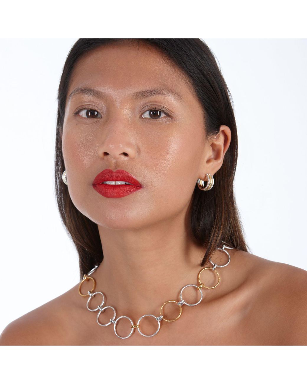 Lucy Quartermaine Metallic Multi Finish Hula Necklace