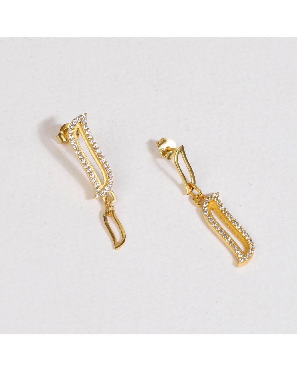 Lila Rasa Metallic Asymmetric Earrings