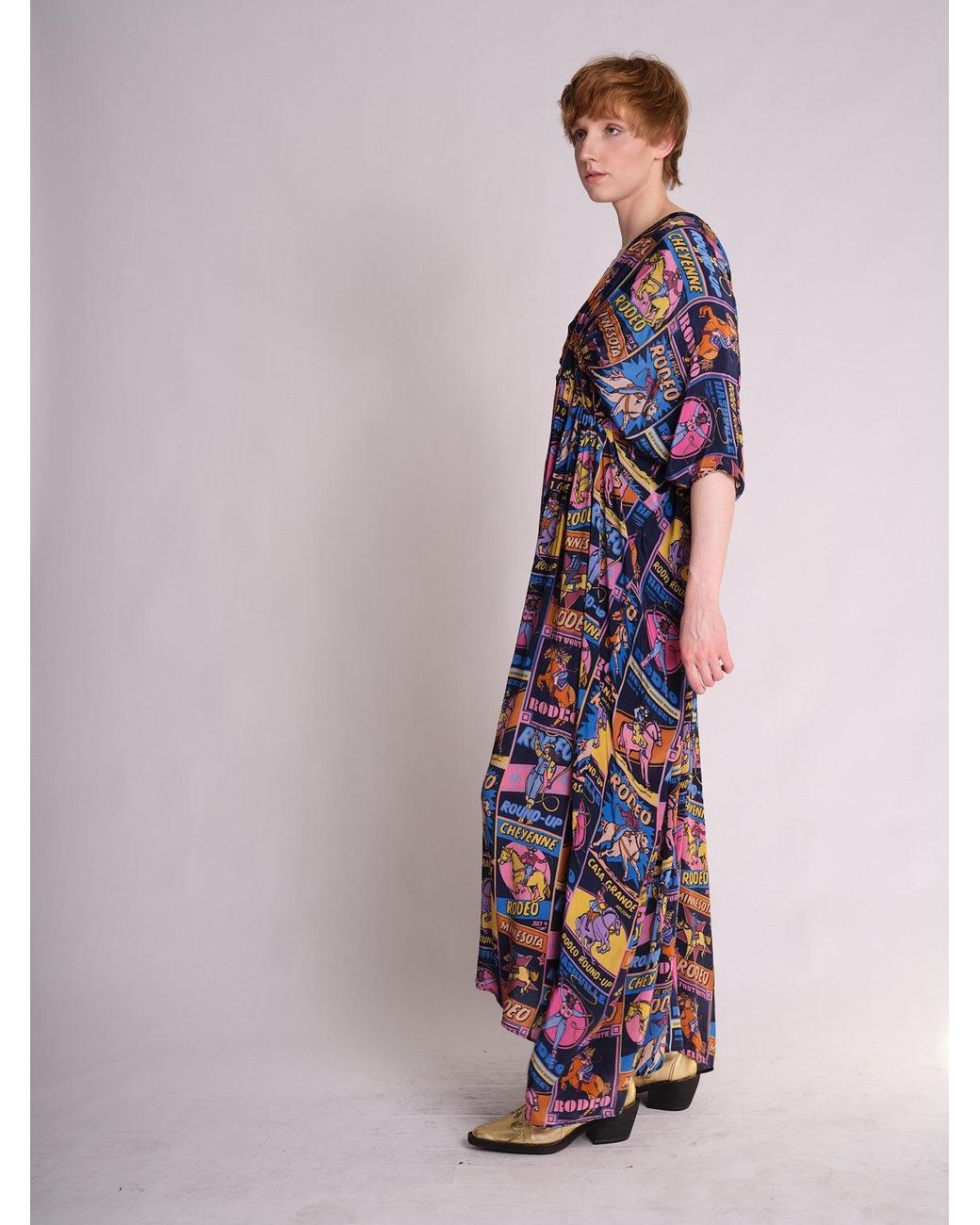 Any Old Iron Blue Rodeo Kaftan Dress