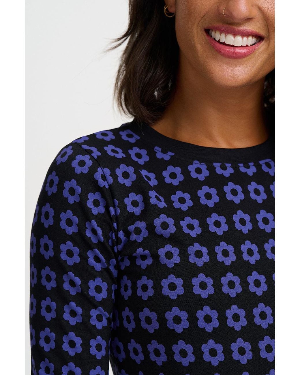 Sugarhill Blue Josie Jersey Top Floral