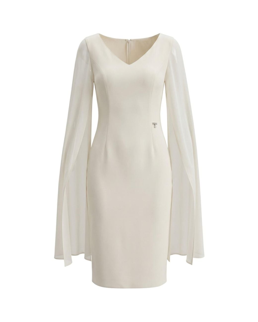 Luna Fashion House White Neutrals Ivory Short Dress, Rebeka
