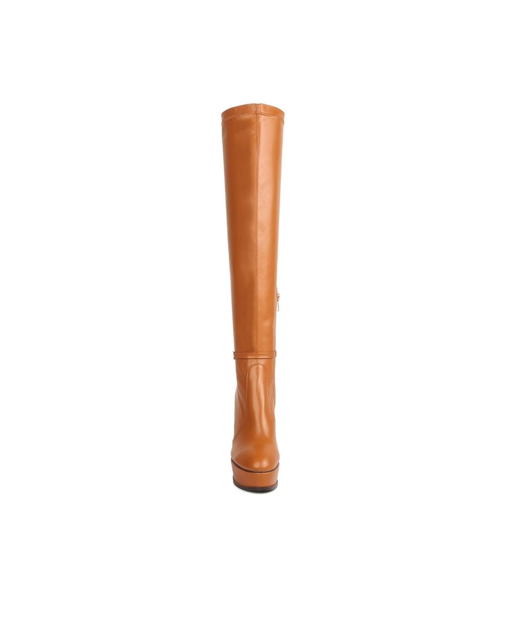 Rag & Co Brown Neutrals Twinkles Patent Stiletto Heeled Long Boots