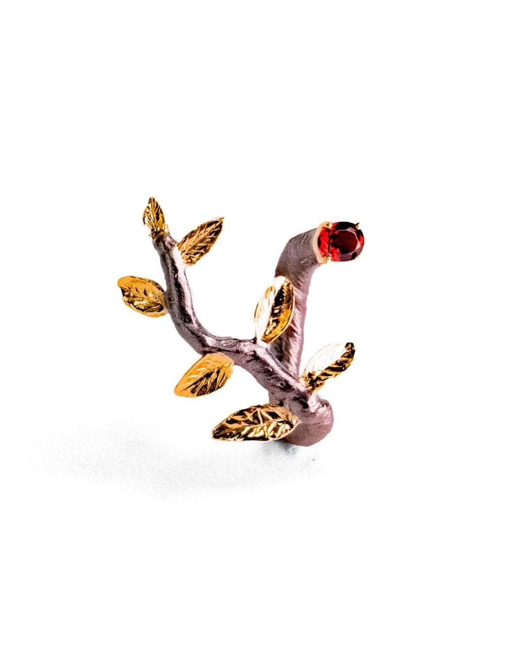 German Kabirski Metallic Haara Garnet Ring