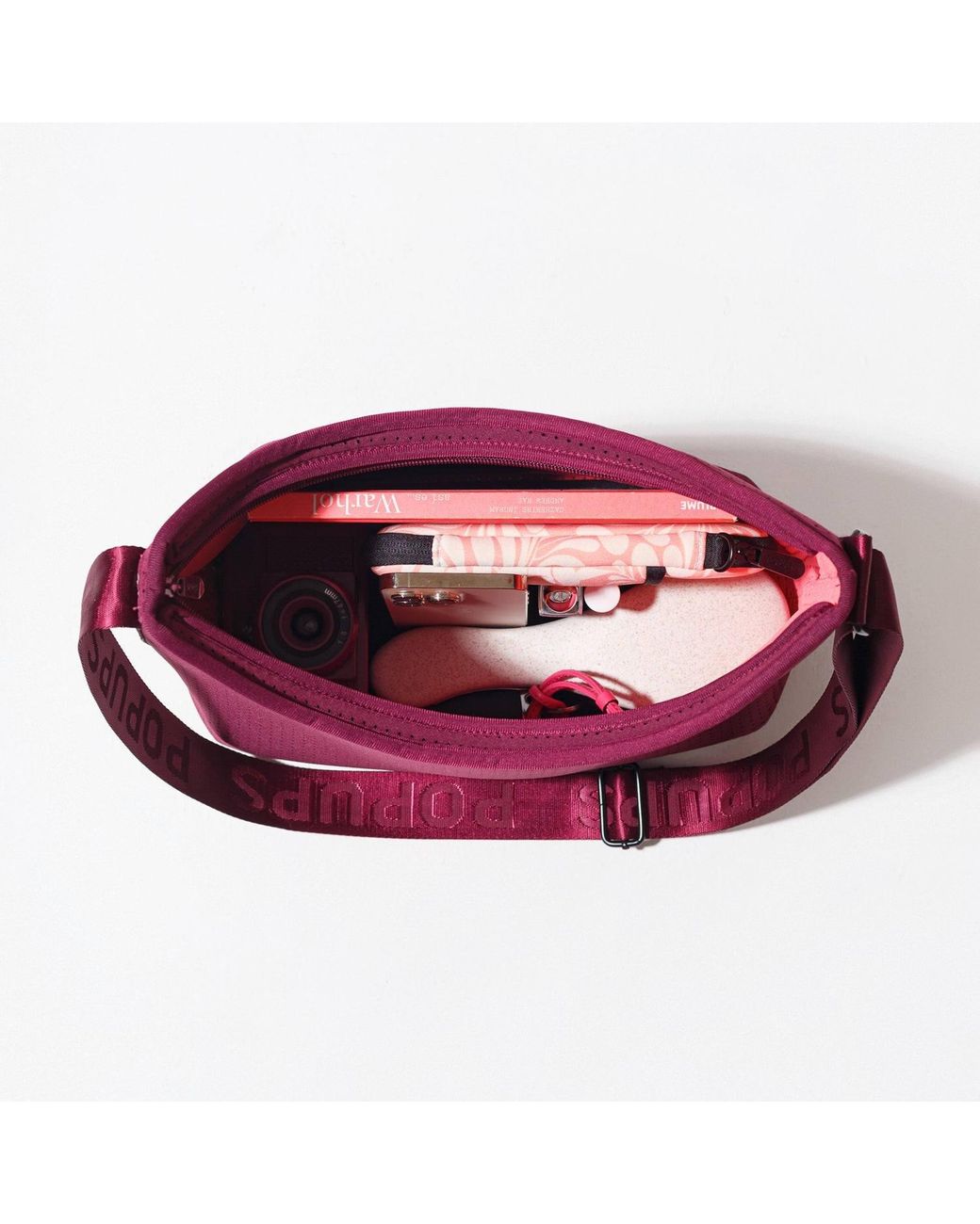 Pop Ups Brand Purple Hobo Crossbody Bag Berry