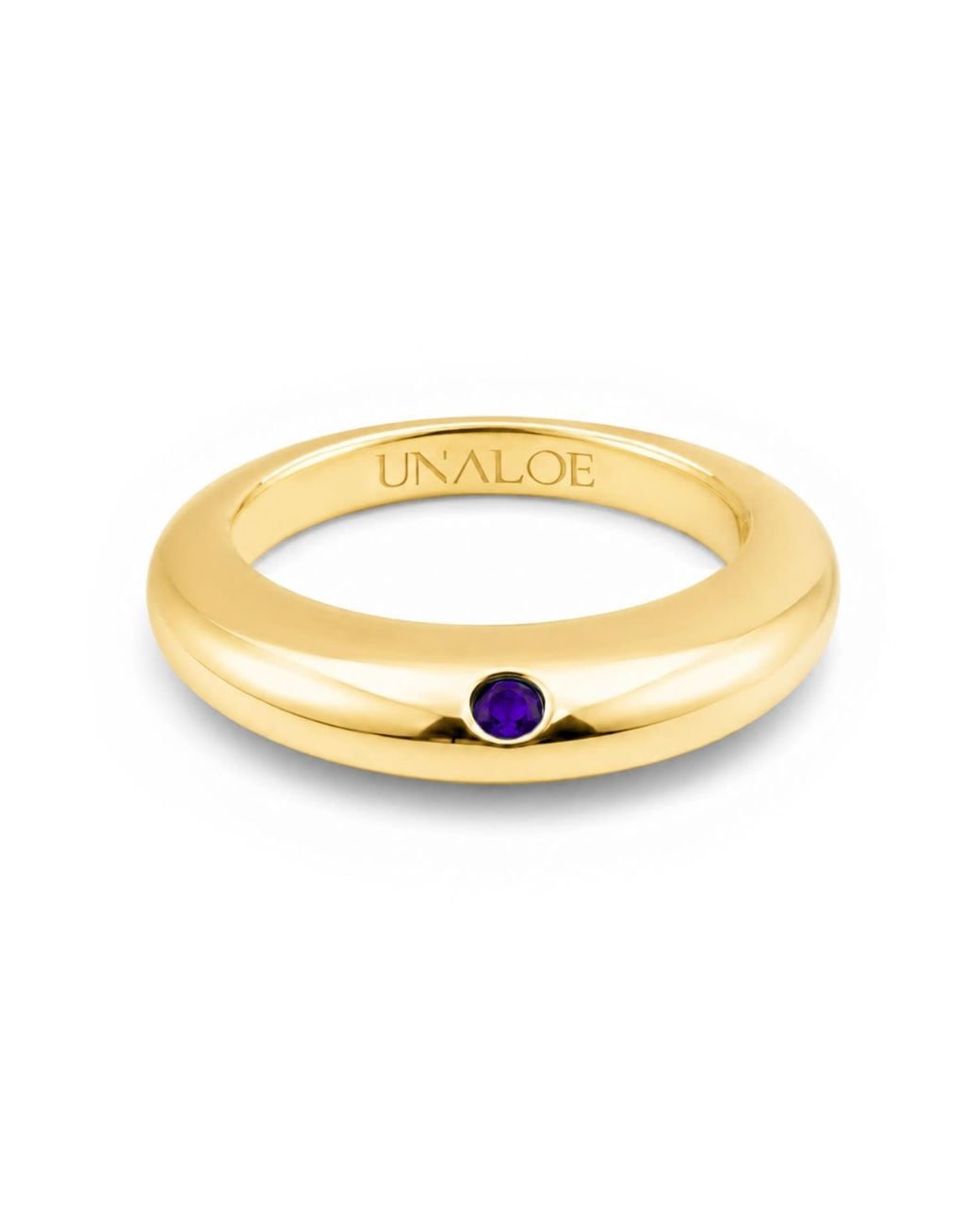 Unaloe Metallic Quartz Band Ring – -Plated Sterling for men