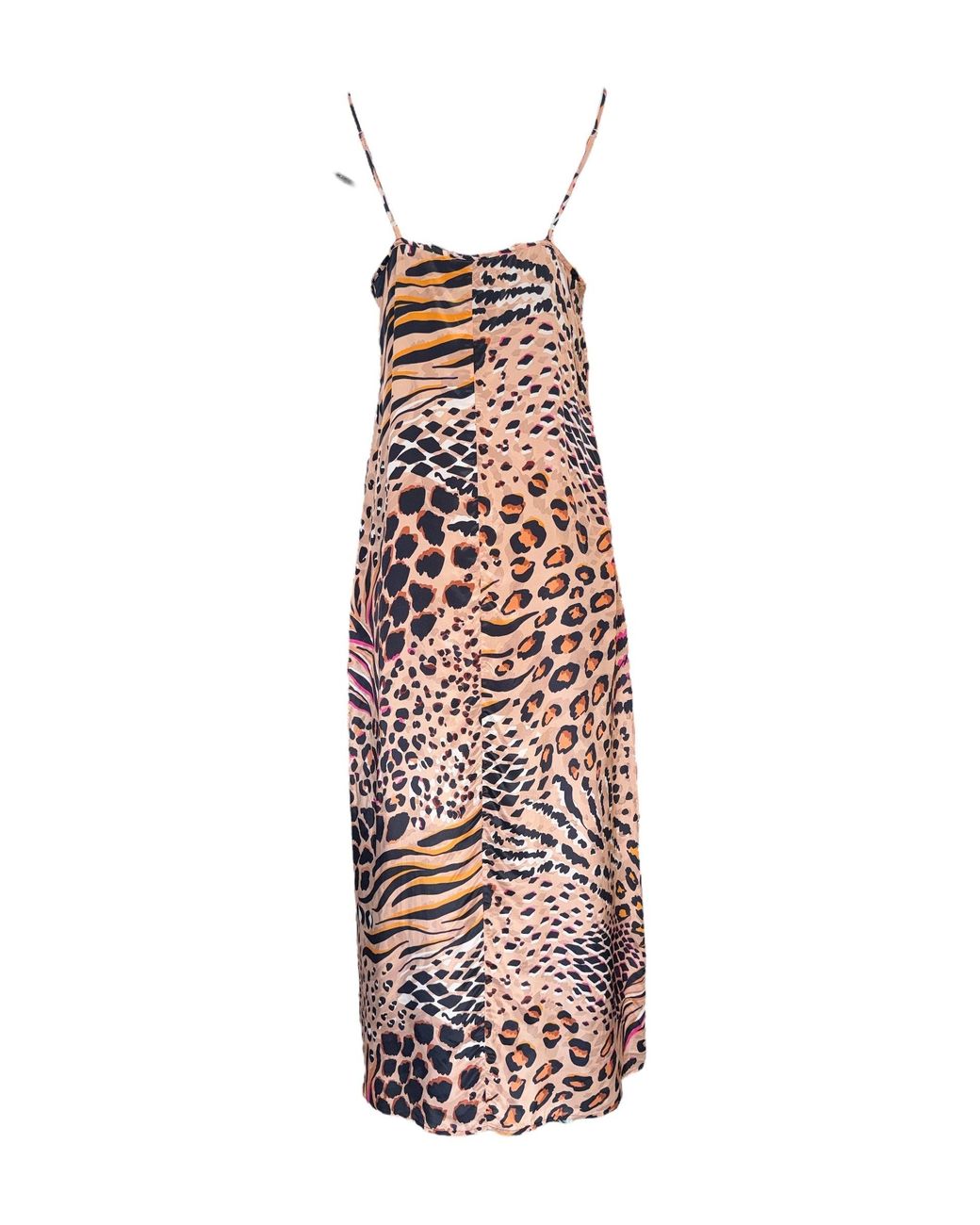 Any Old Iron White Neutrals Neutral Animal Long Dress