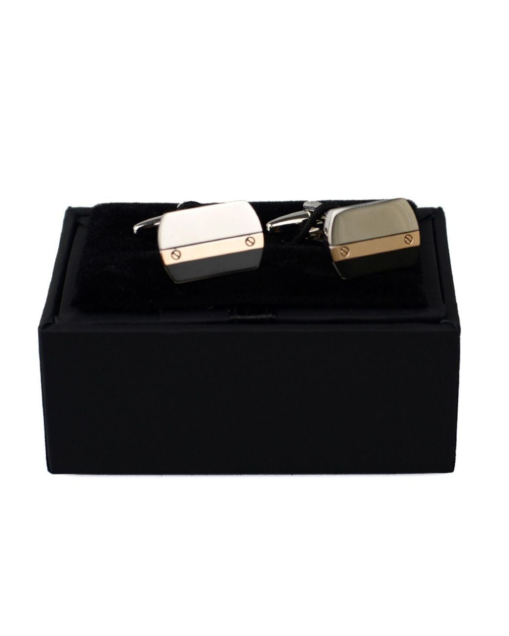 DAVID WEJ Multicolor Rectangle Metal Cufflinks for men