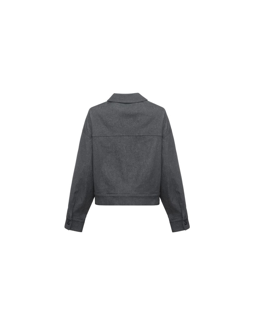 Audrey Vallens Gray Denim Affair Jacket Noir