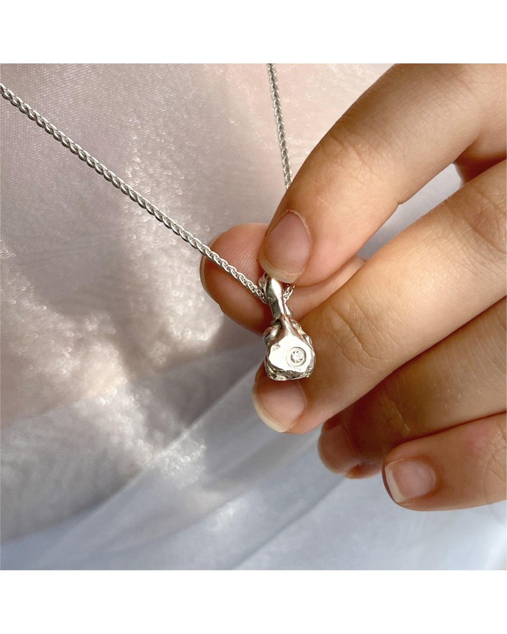 Bio-Trimmings Metallic Onnes Cubic Zirconia Necklace