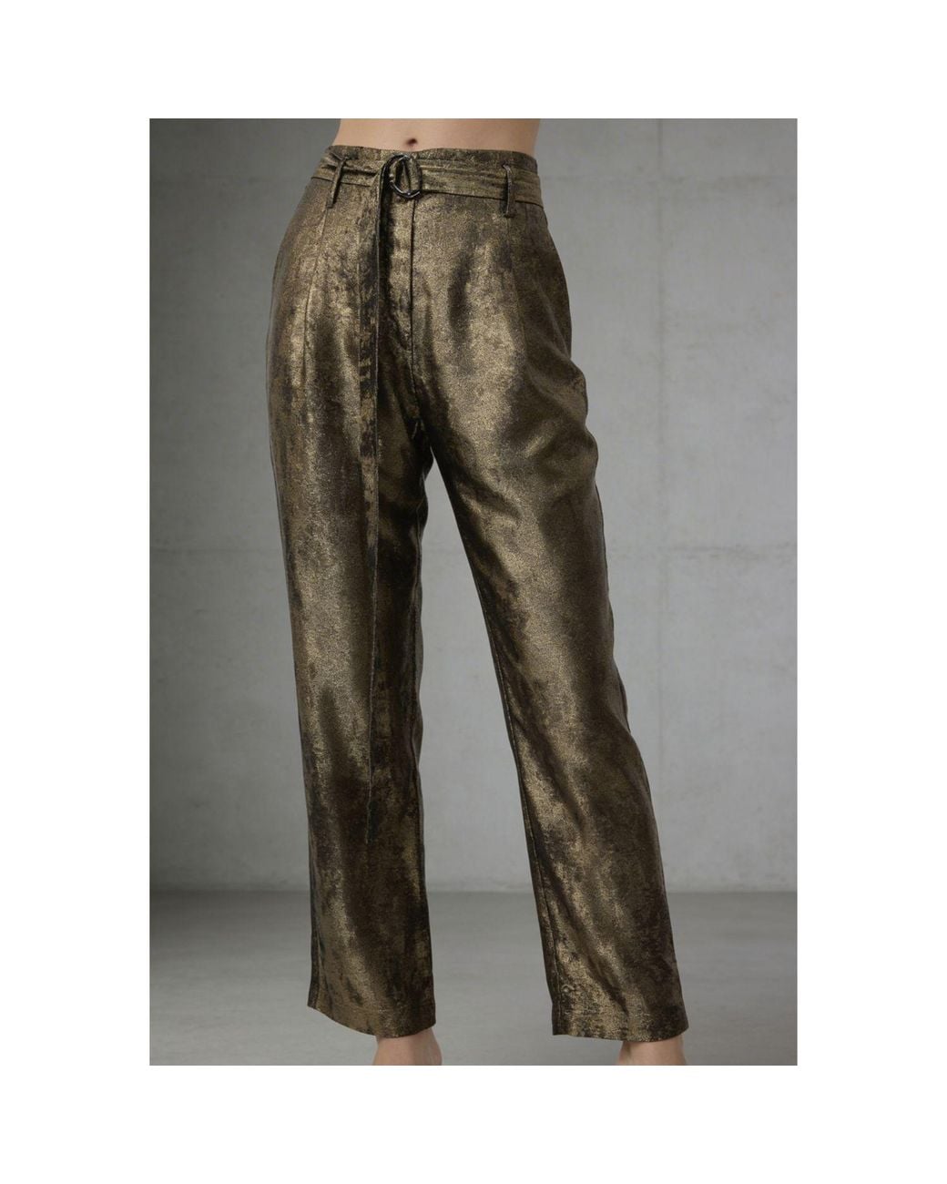 Monzlapur New York Green Burnt High-Waisted Pant