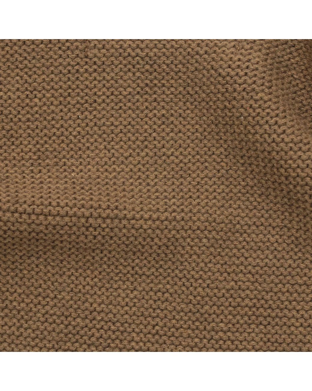 Paul James Knitwear Brown Cotton Garter Knit Fynn Mini Neckerchief