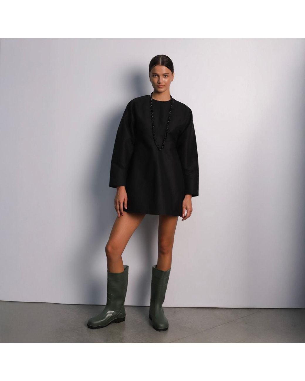 Yulia Efros Black Case Micro Dress