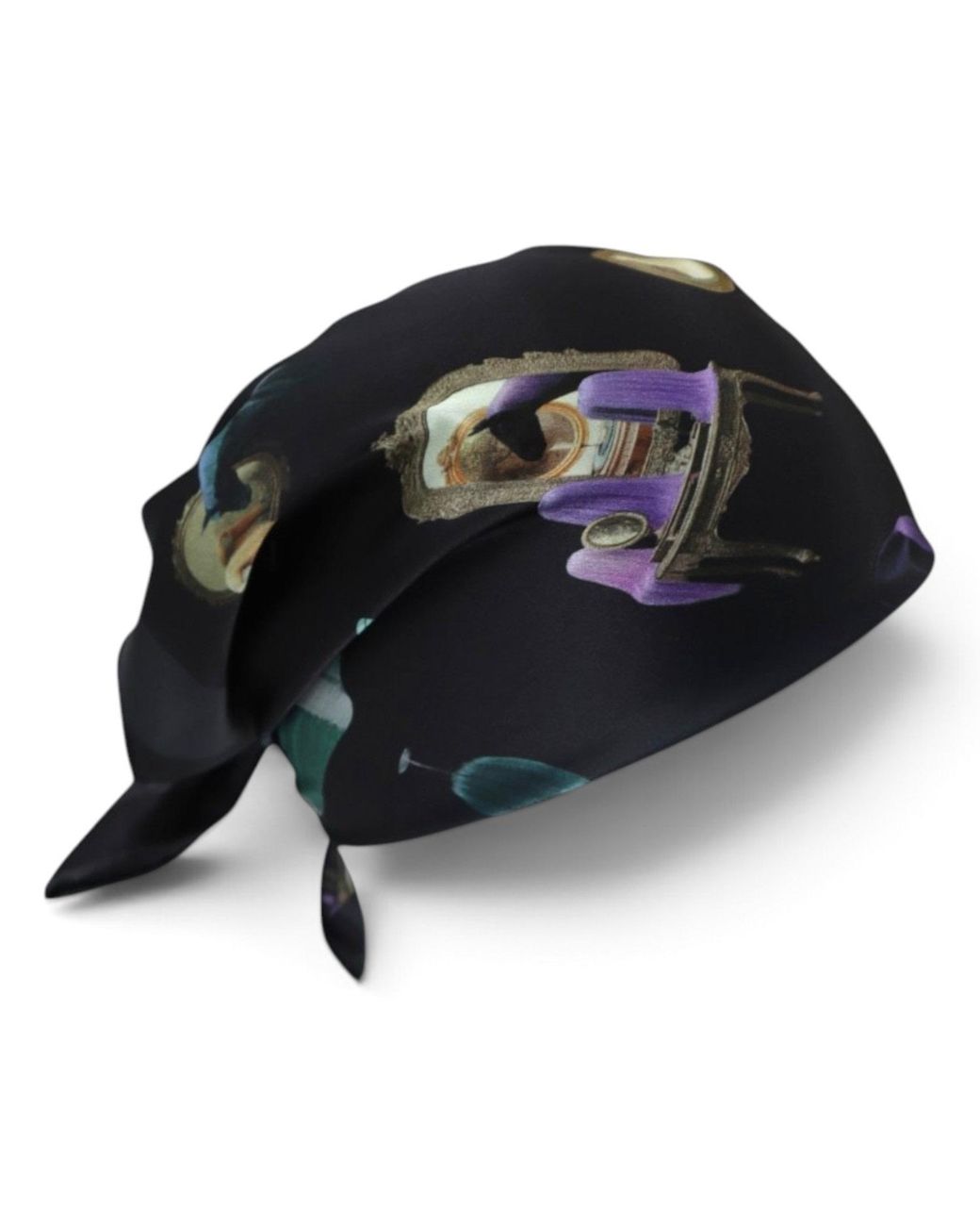 Monzlapur New York Black Horses Wear Wigs Small Scarf for men