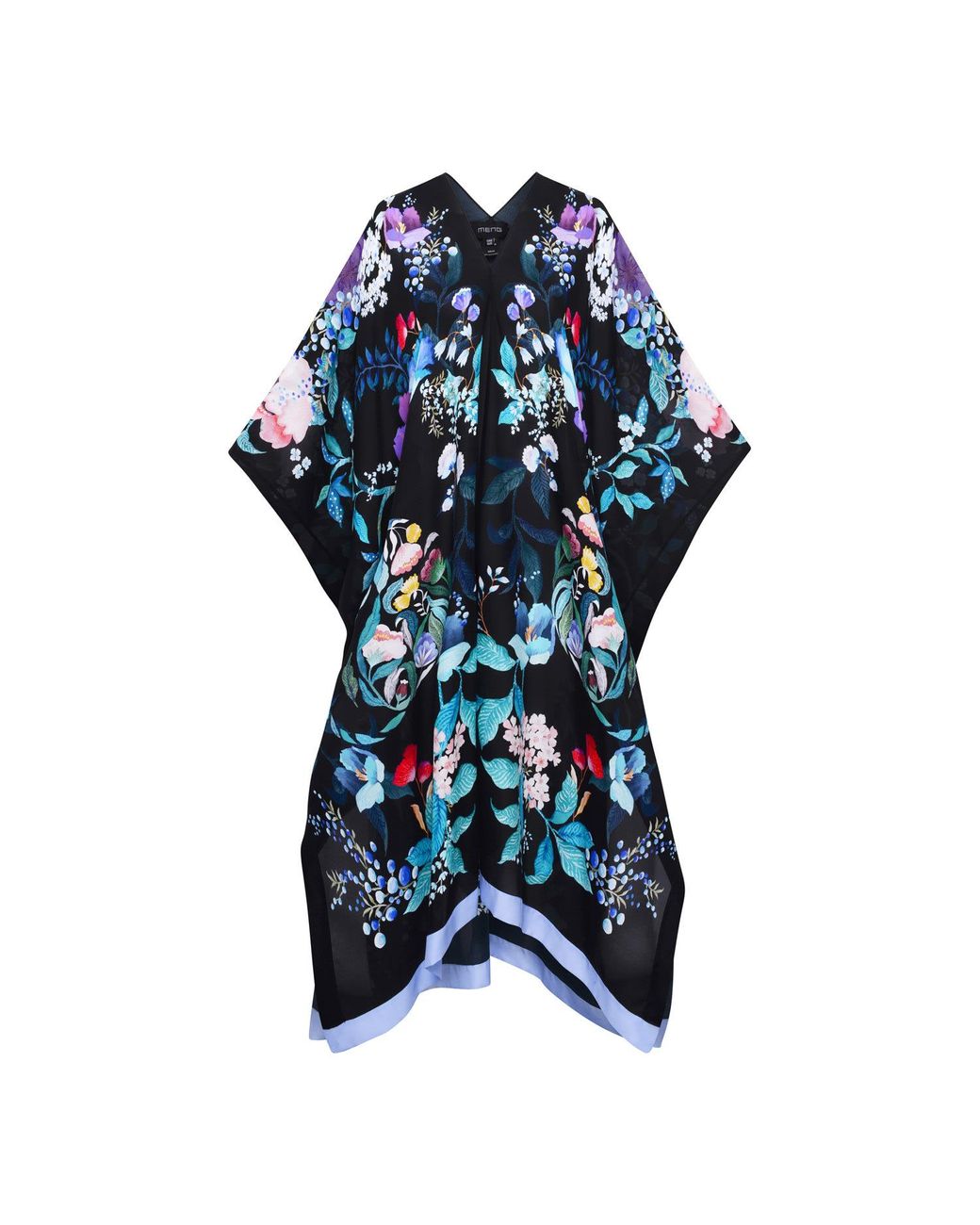 Meng Blue Silk Georgette Kaftan