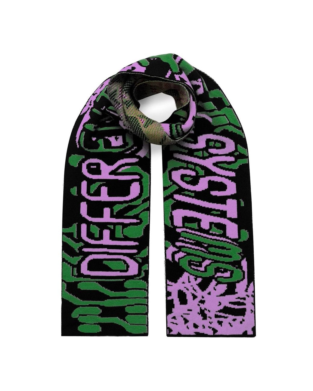 INGMARSON Green Odd Wiring Wool & Cashmere Scarf