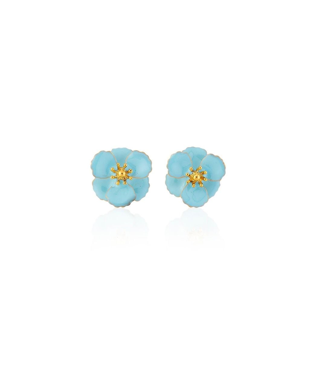 Milou Jewelry Blue Petite Flower Earrings