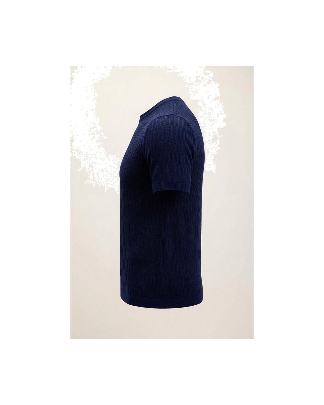 Ron Tomson Blue Short Sleeve Textured Top for men