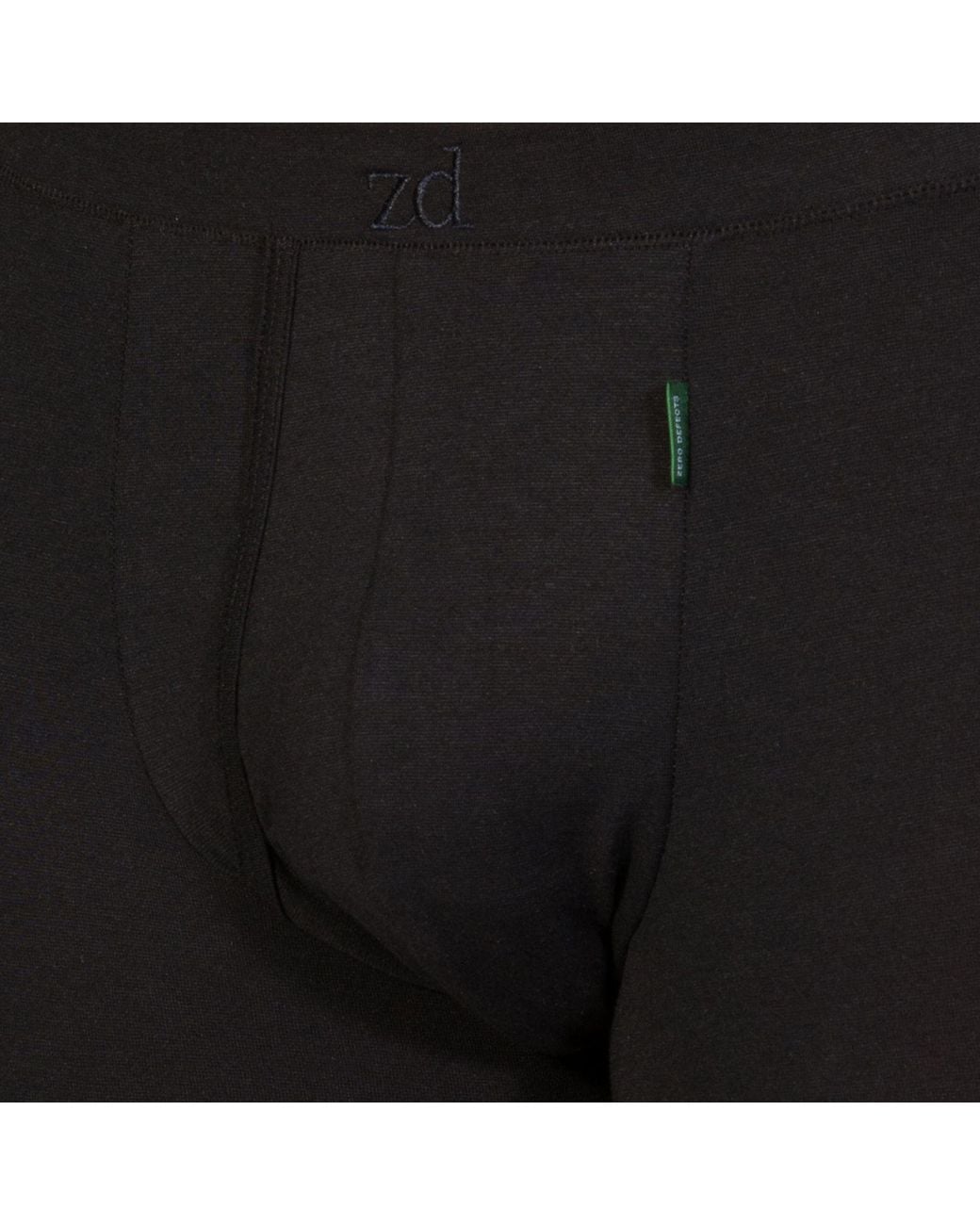 Zd - Zero Defects Black Heracles Fly Front Boxer – Maximum Softness For Sensitive Skin for men