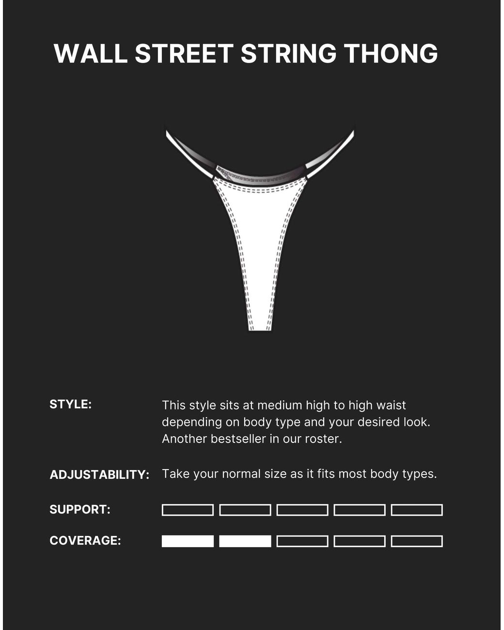 Minimale Animale Brown Wall Street Thong Bikini Bottom