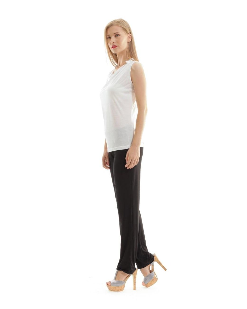 Conquista White Tencel Top